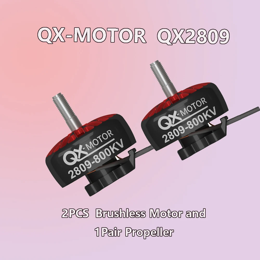 Qx-モーター-プロペラ付きブラシレスモーター、rcレーシングフリースタイルのドローン、2809、800 kv、1300kv、3-6s、1ペア、7インチ、8インチ、9インチ