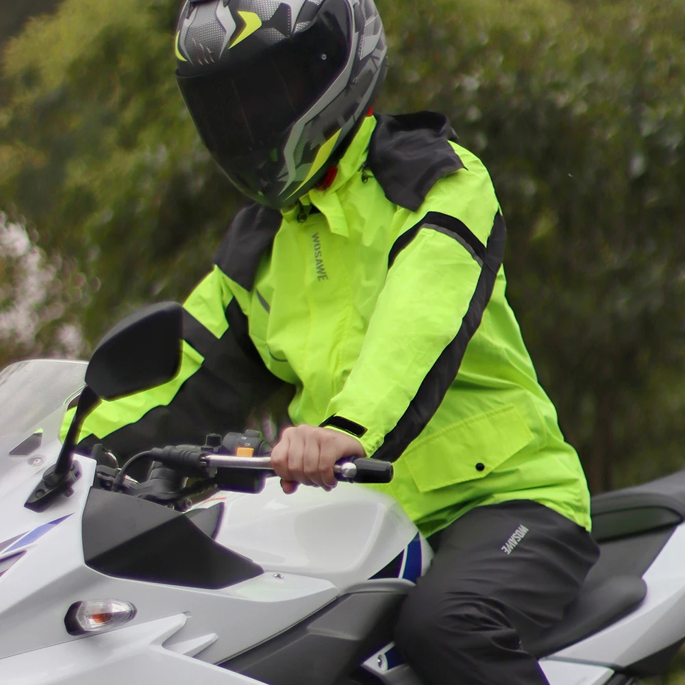 Motorcycle Raincoat Suit Rainstorm Prevention Jacket Pants Camping Hiking Fishing Raincoat Moto Raincoat Motorcyclist Rider Rain