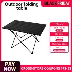 Outdoor Folding Table, Ultra Light Camping Hiking Picnic Barbecue Table Backpack Aluminum Alloy Small Table Coffee Table