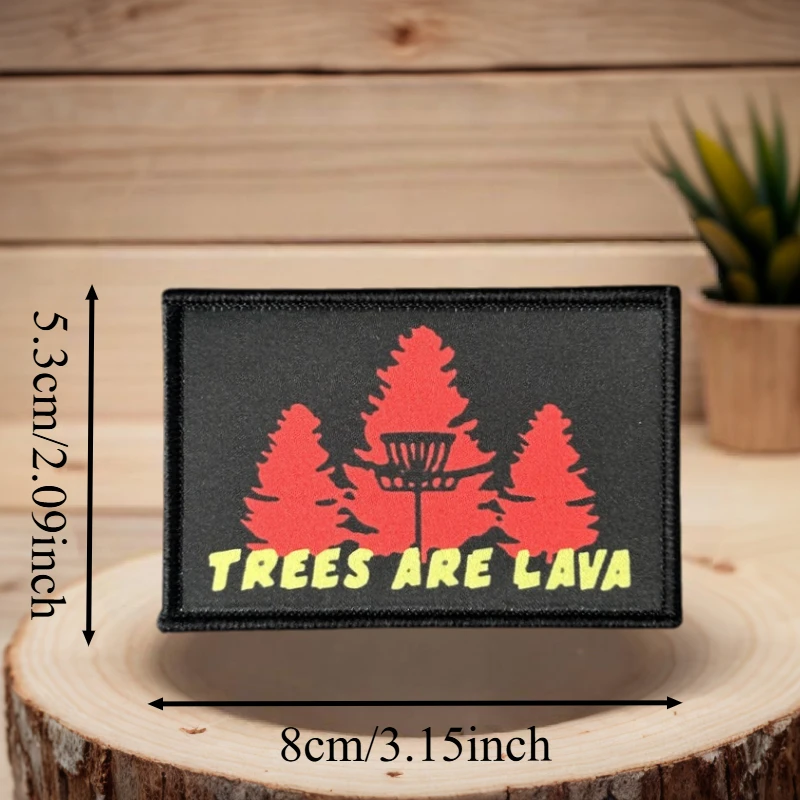 Parche táctico bordado Are Lava árboles – para molle y brazalete - imagen 4