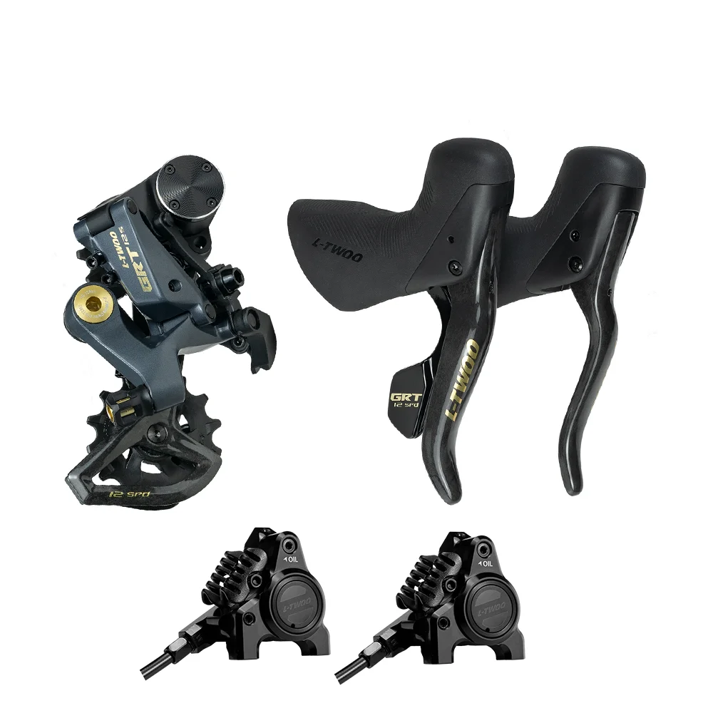 LTWOO GRT 12 - Disc 1x12s Road Hydraulische Schijfrem Gravel Groepset Carbon Fiber, 5-delige set, Benchmark GRX