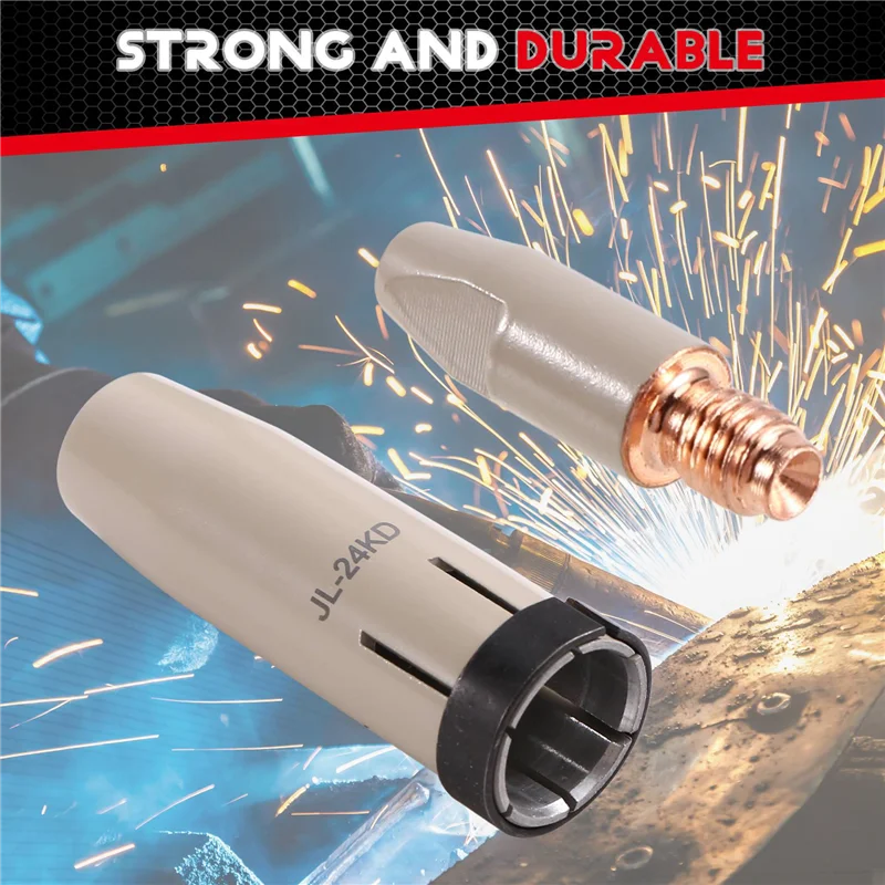 

AA49 18Pcs 24KD Coating Protection Nozzle 1.0Mm MIG Torch Gas Nozzle Tip Holder Of 24KD MIGMAG Welding Torch