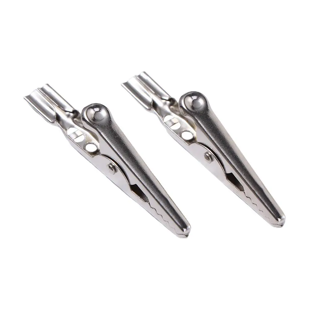 2Pcs for Professional Multimeter Clip Clamp Test Lead Alligator For Multimeter Terminals Connectors Test Clips Alligator Clips