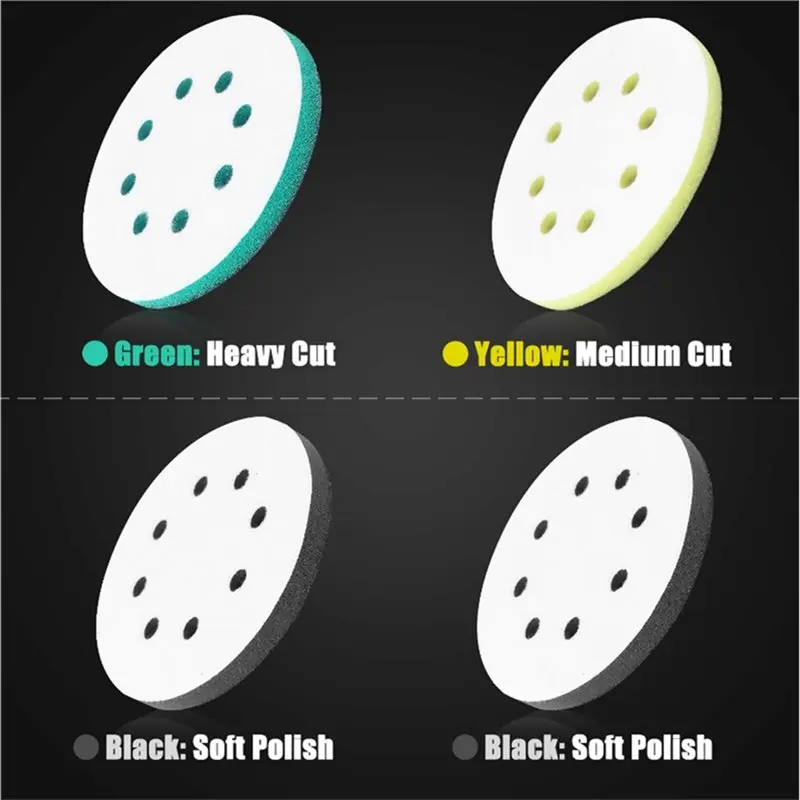 AT63-منصات صنفرة إسفنجية متوافقة مع أجهزة الصنفرة المدارية 8-Pack- 5 بوصة، تصميم إعدادية لركوب الأمواج بـ 8 فتحات #3