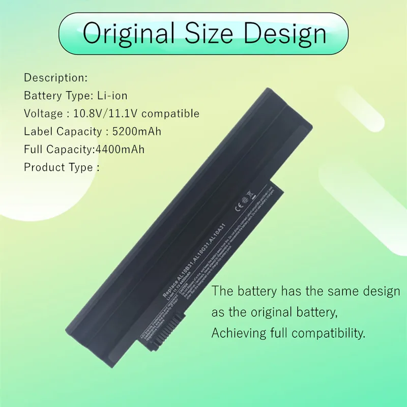 AL10A31 AL10G31 Laptop Battery For Acer Aspire One 522 722 AOD255 D270 AOD257 D260 D257E AOD260 D255 D255E D257 AL10B31