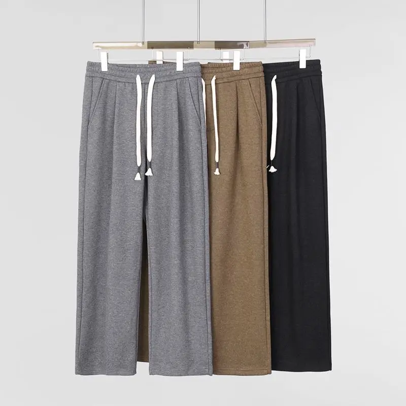Factory Price Casual Pants, Trendy Wide-leg Pants, Men's Autumn and Winter Sports Straight-leg Long Pants, Sweatpants for Men