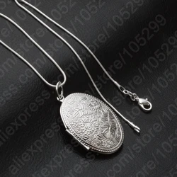 Vintage Photo Locket Necklace 925 Sterling Silver Needle Jewelry Pendant Necklace Women Gift Fast Shipping