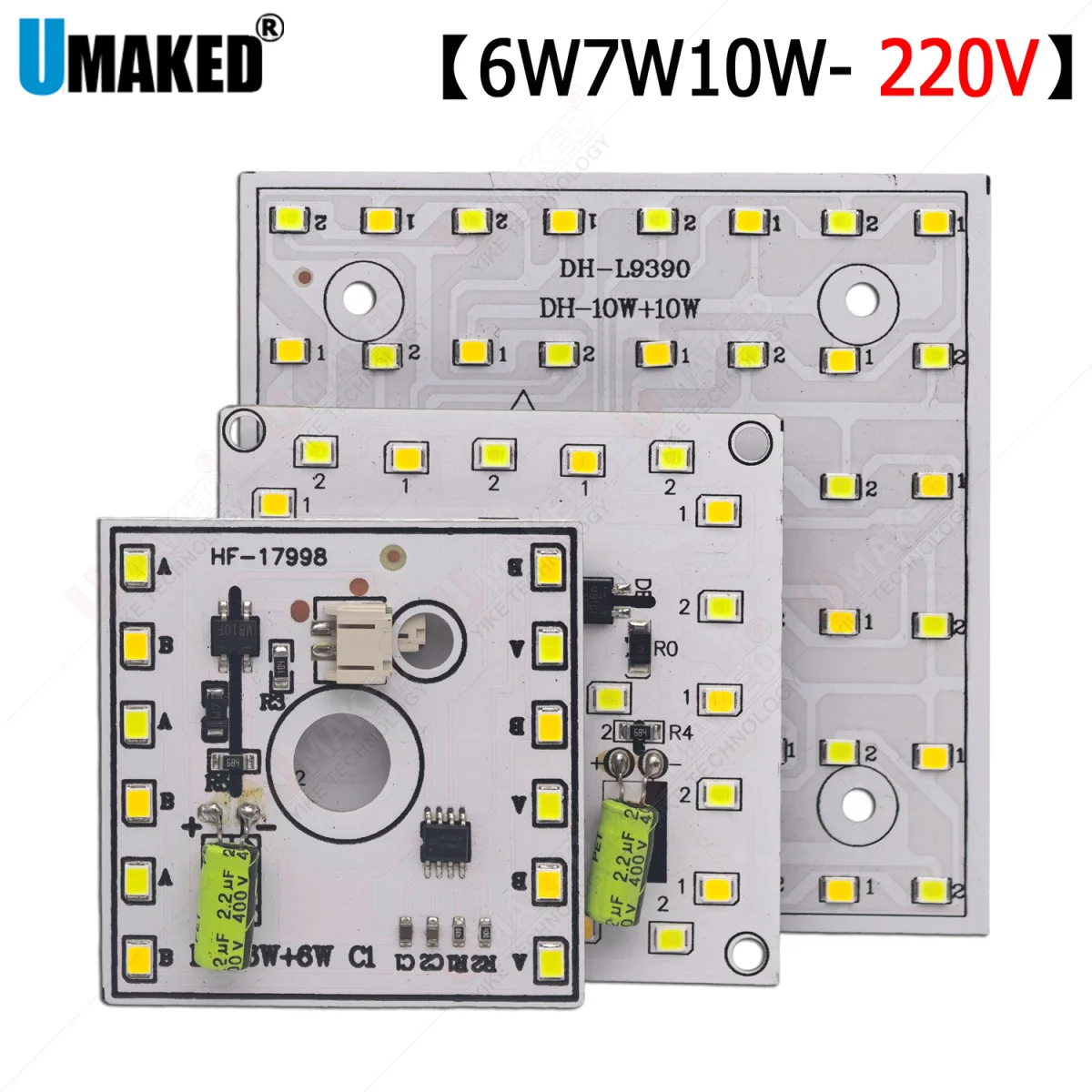 5pcs  220V no flicker led ceiling source, three light modes driverless PCB lamp plate,6-10W lamp chip diy for track indoor lamp