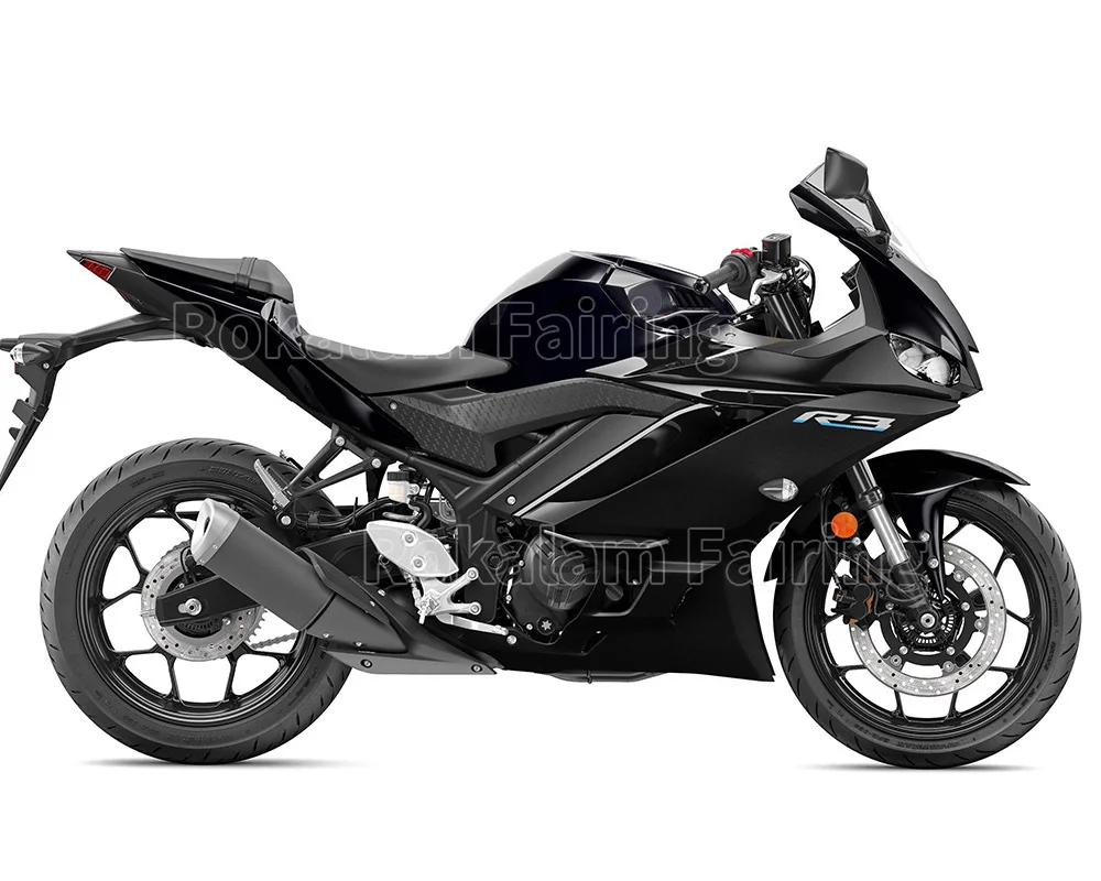 

Для Yamaha YZF R25 R 25 22-24 комплект кузова YZF R3 R 3 2022-2024 черный послепродажный обтекатель мотоцикла (литье под давлением)