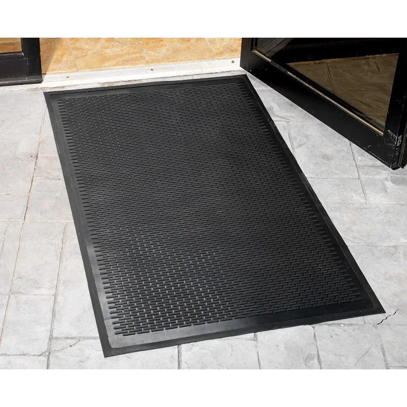 14030500 Clean Step Outdoor Rubber Scraper Mat, Polypropylene, 36 x 60, Black