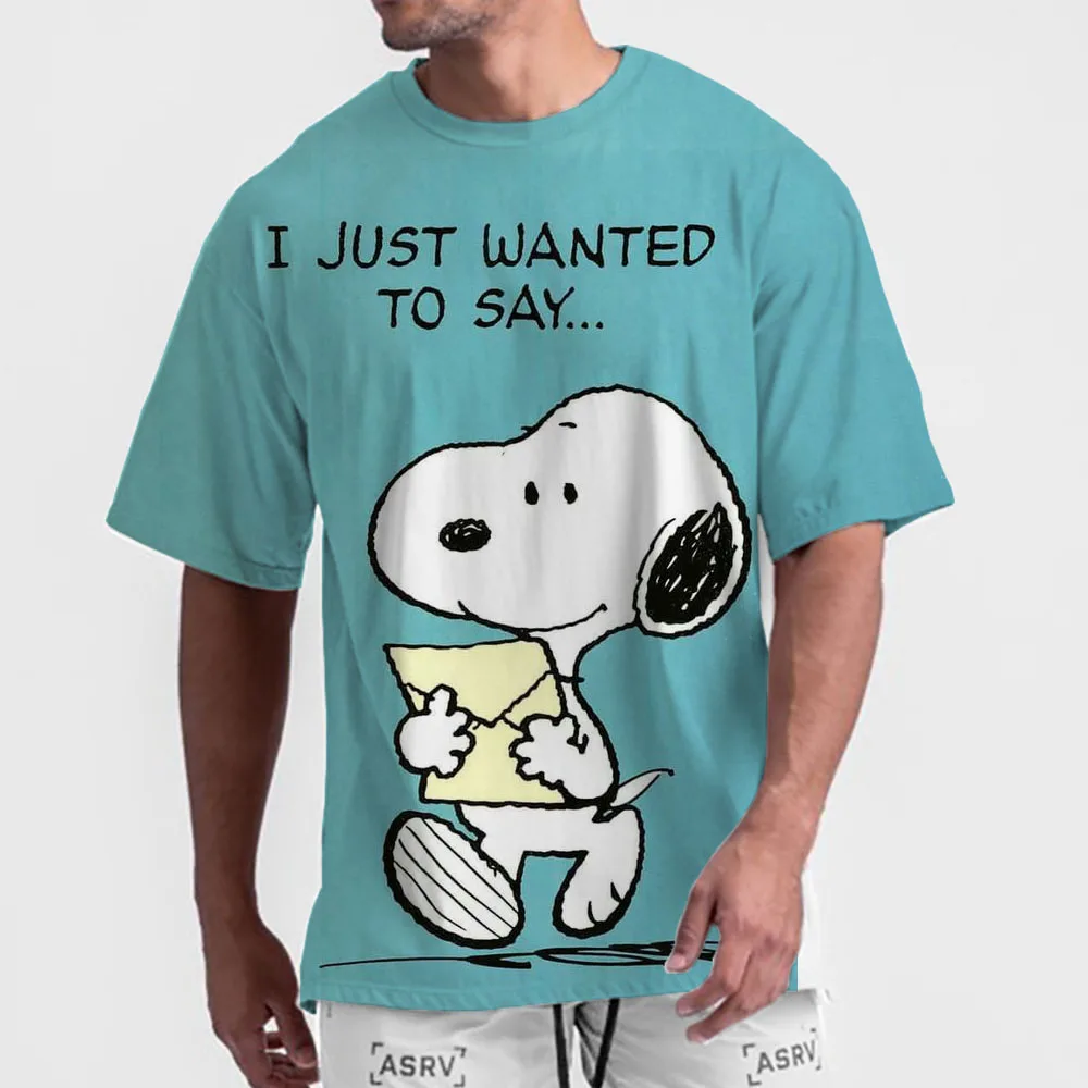 

Disney Snoopy T-Shirts Cartoon Anime 2024 3D Print Boys And Mens Streetwear Casual Fashion Oversized Kids Sports Tees Tops ﻿