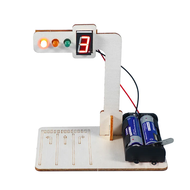 Kinder, Grundschüler, Technologieproduktion, Gizmo DIY handgefertigte Materialien, intelligentes Ampel-Signalleuchte D