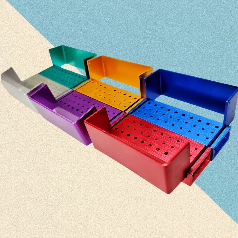 

Dental 30 Holes Burs Drill Disinfection Block FG Bur Sterilization Holder, Autoclavable Aluminium for Dentist Tools Organization