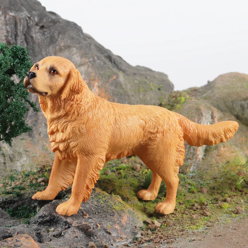 Realistic Golden Retriever Figurine for Home Decor and Collection of Realistic Animal Figurines  Office Decor