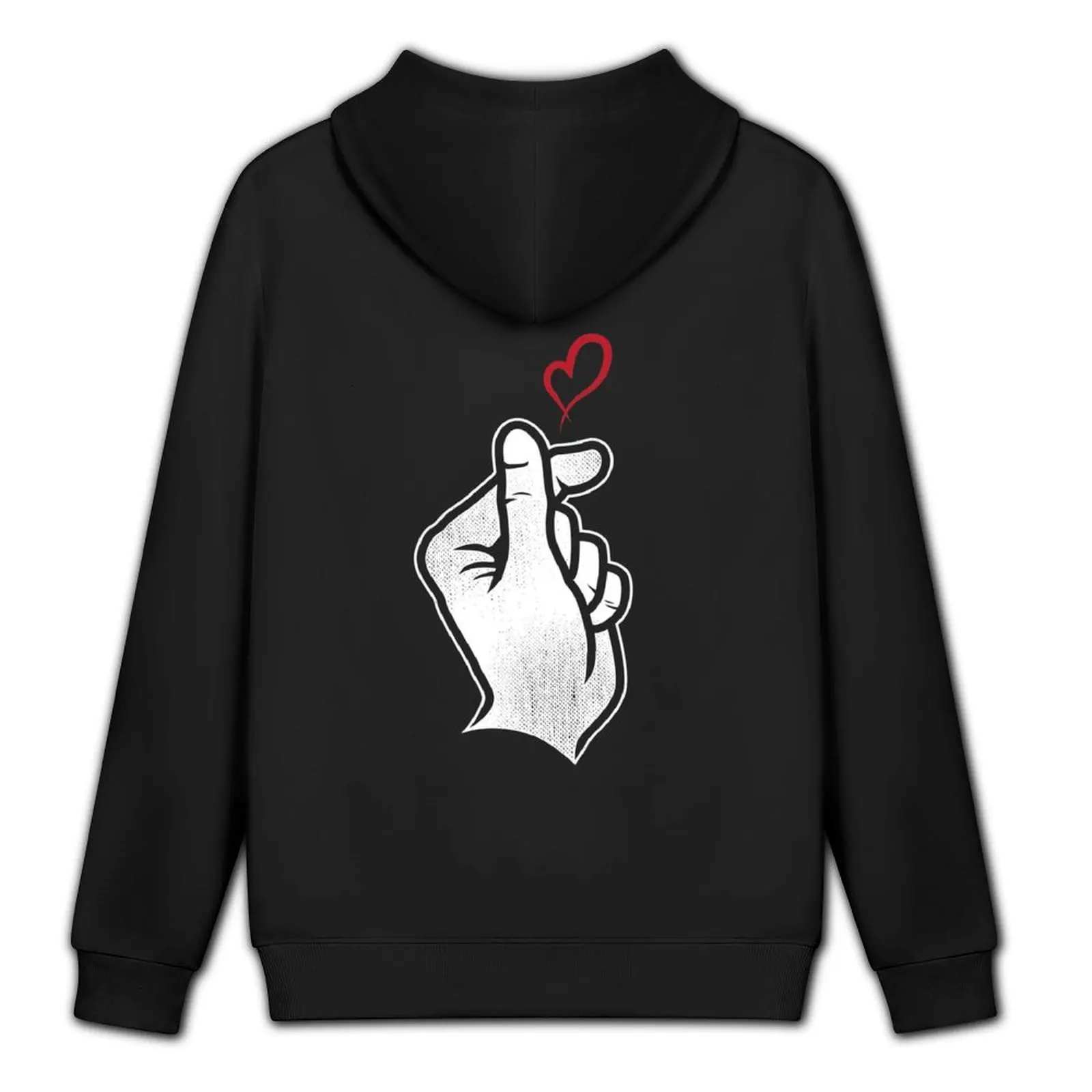 الكورية فنجر القلب هوديي أزياء الرجال بلوزة النمط الياباني الكورية نمط ملابس الرجال هوديي #5