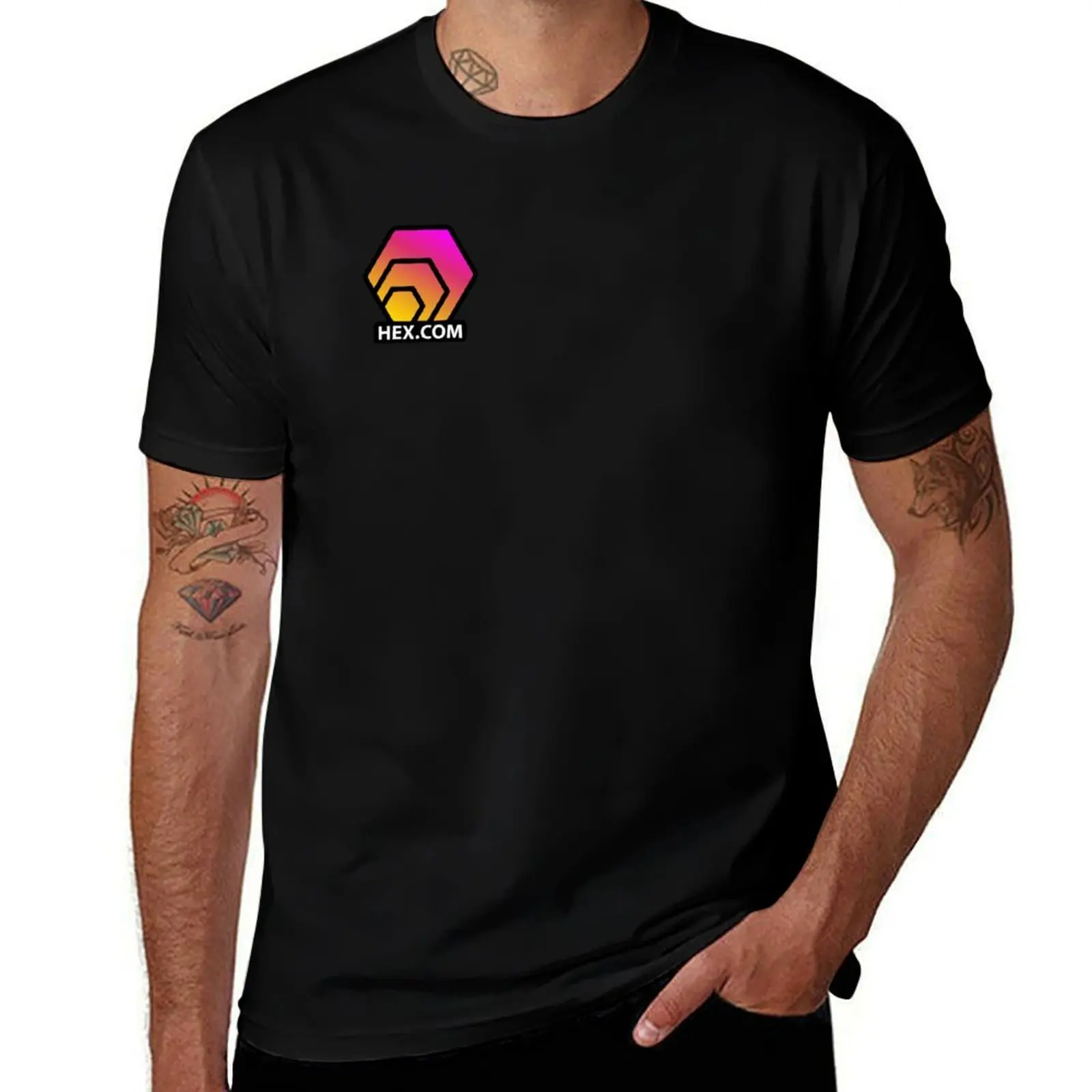 Hex.com - Black T-Shirt t shirts for man pack cotton T-Shirt