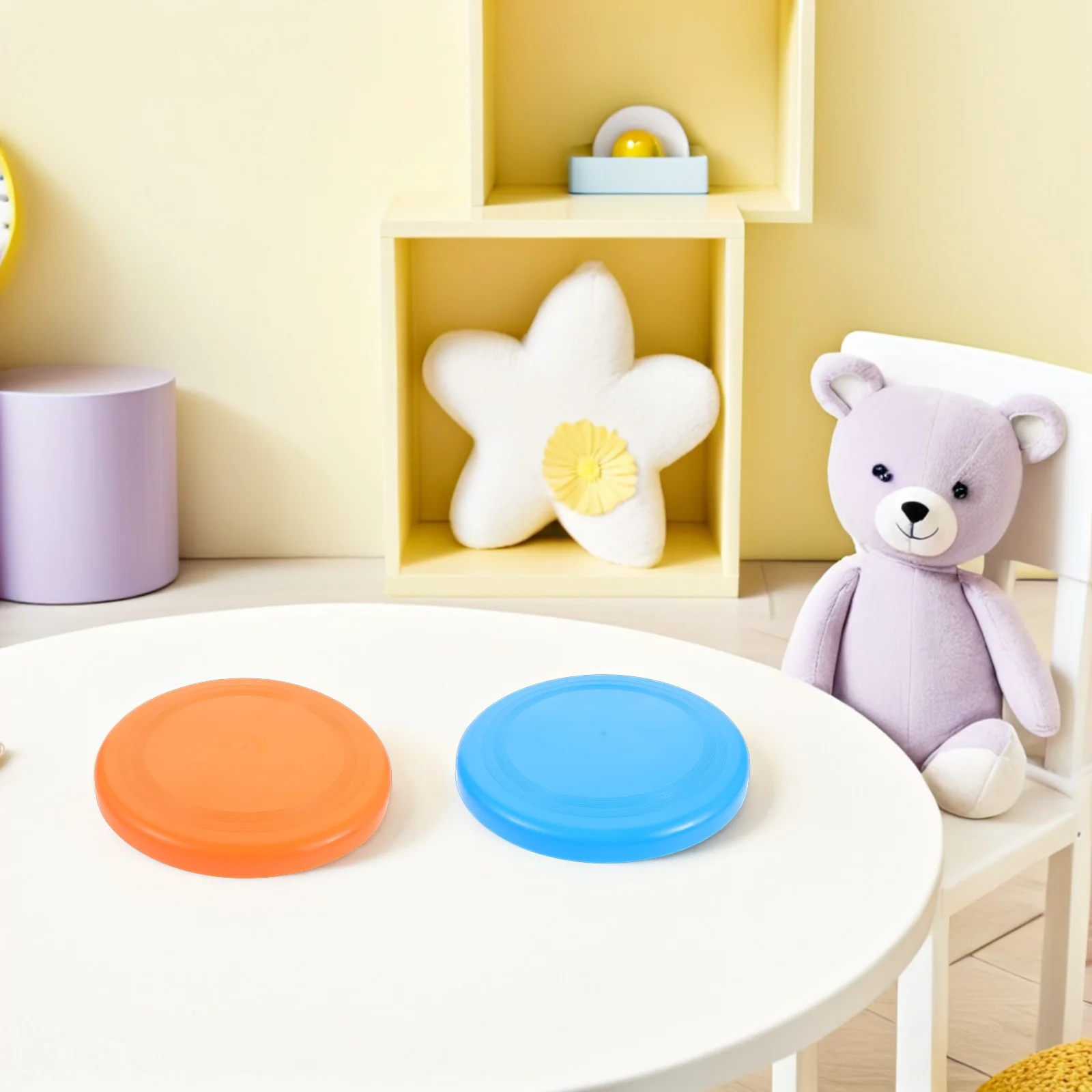 10 stücke Kinder Outdoor Fliegende Scheibe 9-Zoll Leichte Bunte Kunststoff Werfen Für Strand Pool Hinterhof Sport Spaß Handheld untertasse