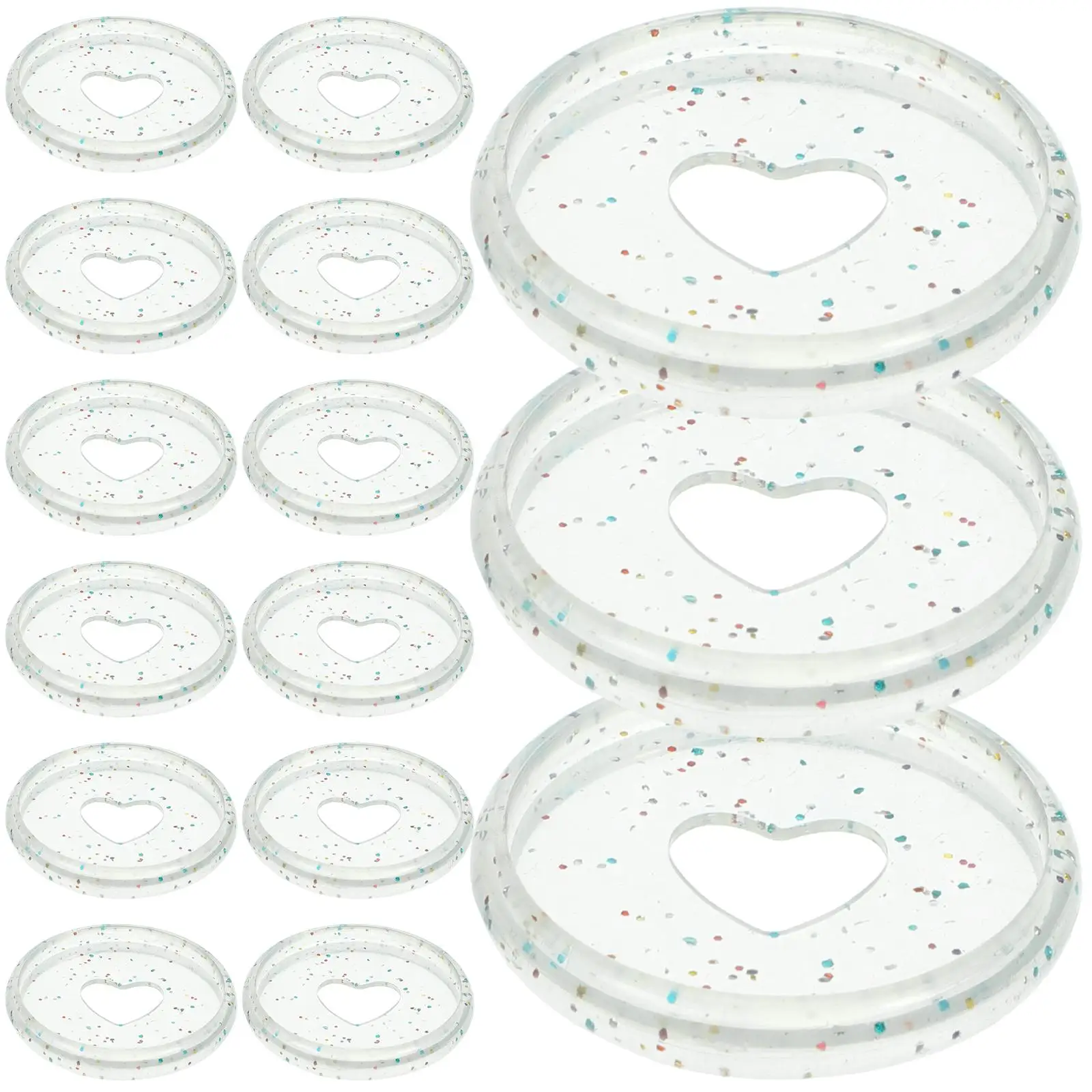 50 Pcs Binder Ring Binding Discs Small Mini Plastic Book for Planner Loose-leaf Supplies Mushroom