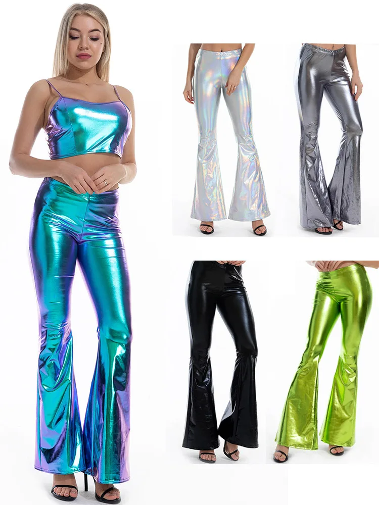 

Slim Fit Flare Pants Women's Faion Trousers Low Waist Wide Leg Casual Pants Urban Sle All Season Basic Color