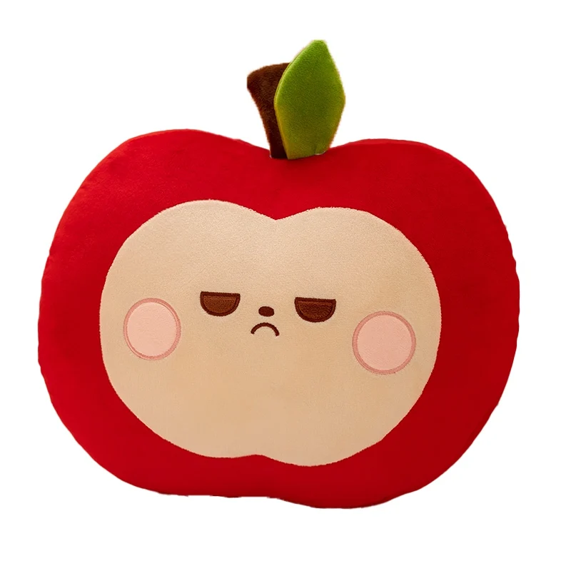 Kawaii maçã vermelha brinquedo de pelúcia travesseiro recheado macio fruta maçã verde boneca bonito huggable travesseiro crianças presente aniversário natal