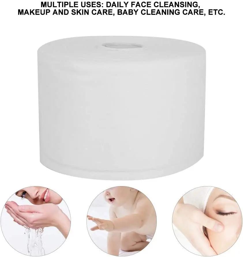 Disposable Face Cleaning Towel, Non-Woven Fabric Makeup Cotton Dry Wipes Paper for Facial Nose Skin Cleaning