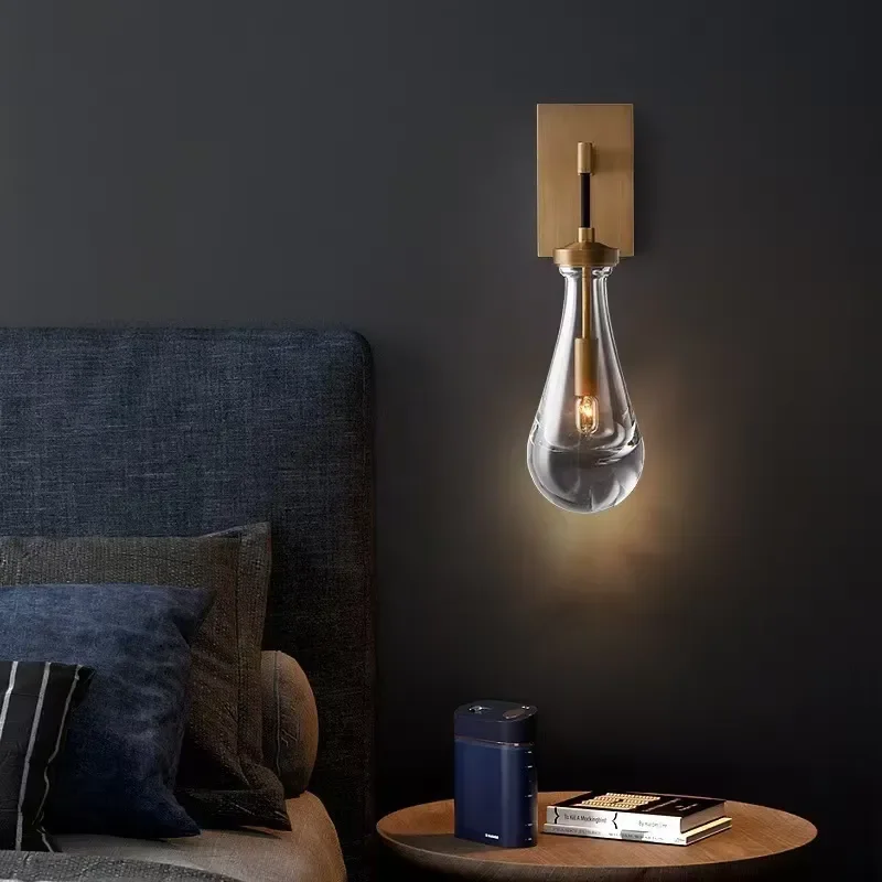 Modern Luxury Crystal Wall Lamp Copper LED Sconce Adjustable Color Temperature 2700K-6000K Decorative Lighting for Living