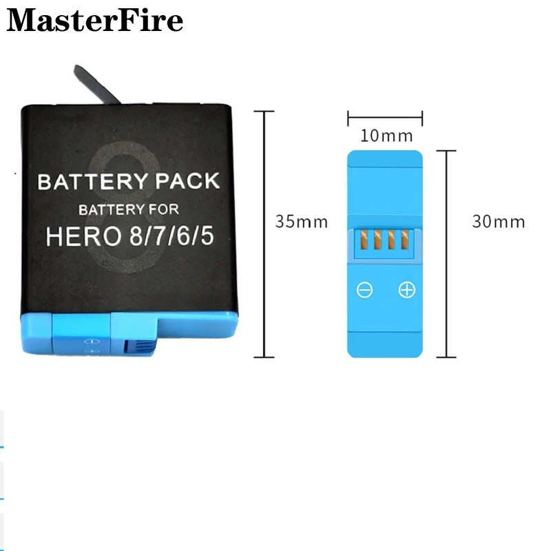 

4x For GoPro Go Pro 8 Black AHDBT-801 1220mah Battery for GoPro Hero 8 Hero 7 Hero 6 Hero 5 Batteries Action Camera Accessories