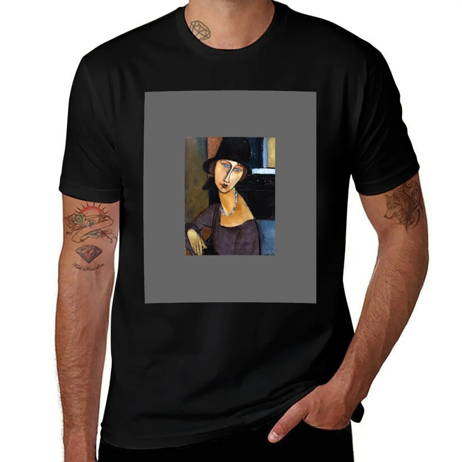 Amedeo Modigliani - Jeanne Hébuterne with Hat and Necklace Classic T-Shirt designer shirts Blouse mens graphic t-shirts hip hop