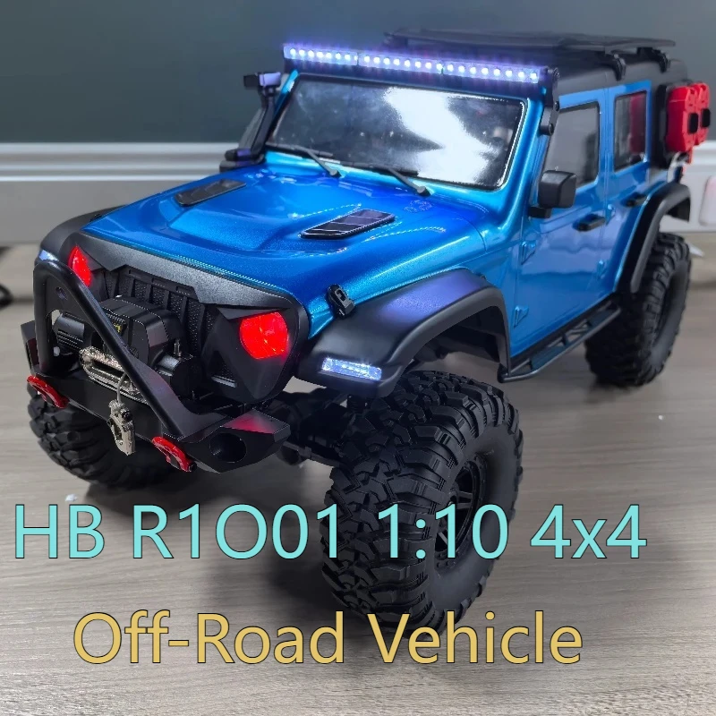 Nuevas actualizaciones 2025 HB R001 Bronco con cabrestante eléctrico 1/10 4WD Control remoto vehículo todoterreno modelo eléctrico RC escalada