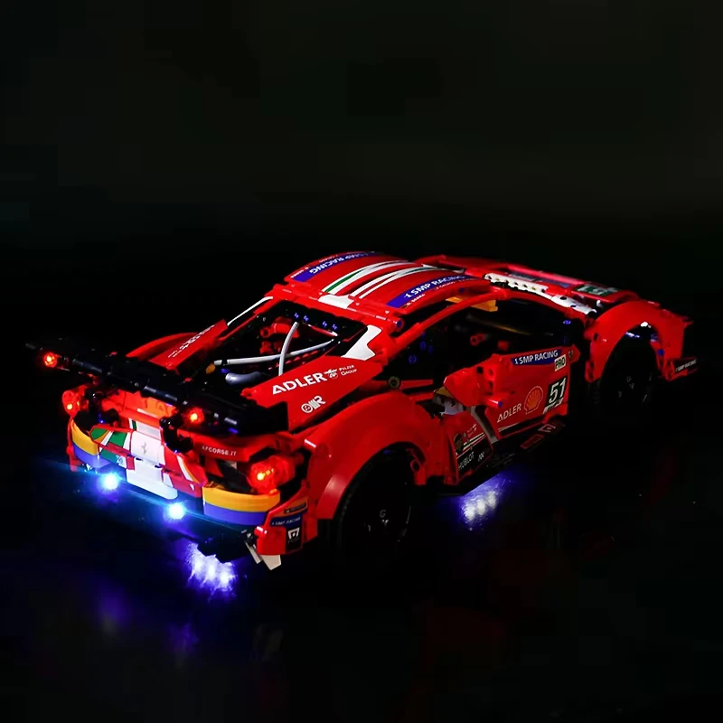 RC DIY LED-Licht-Kit für Lego 42125 technischen Rennwagen 488 gte (nur LED-Licht, ohne Blöcke Modell)