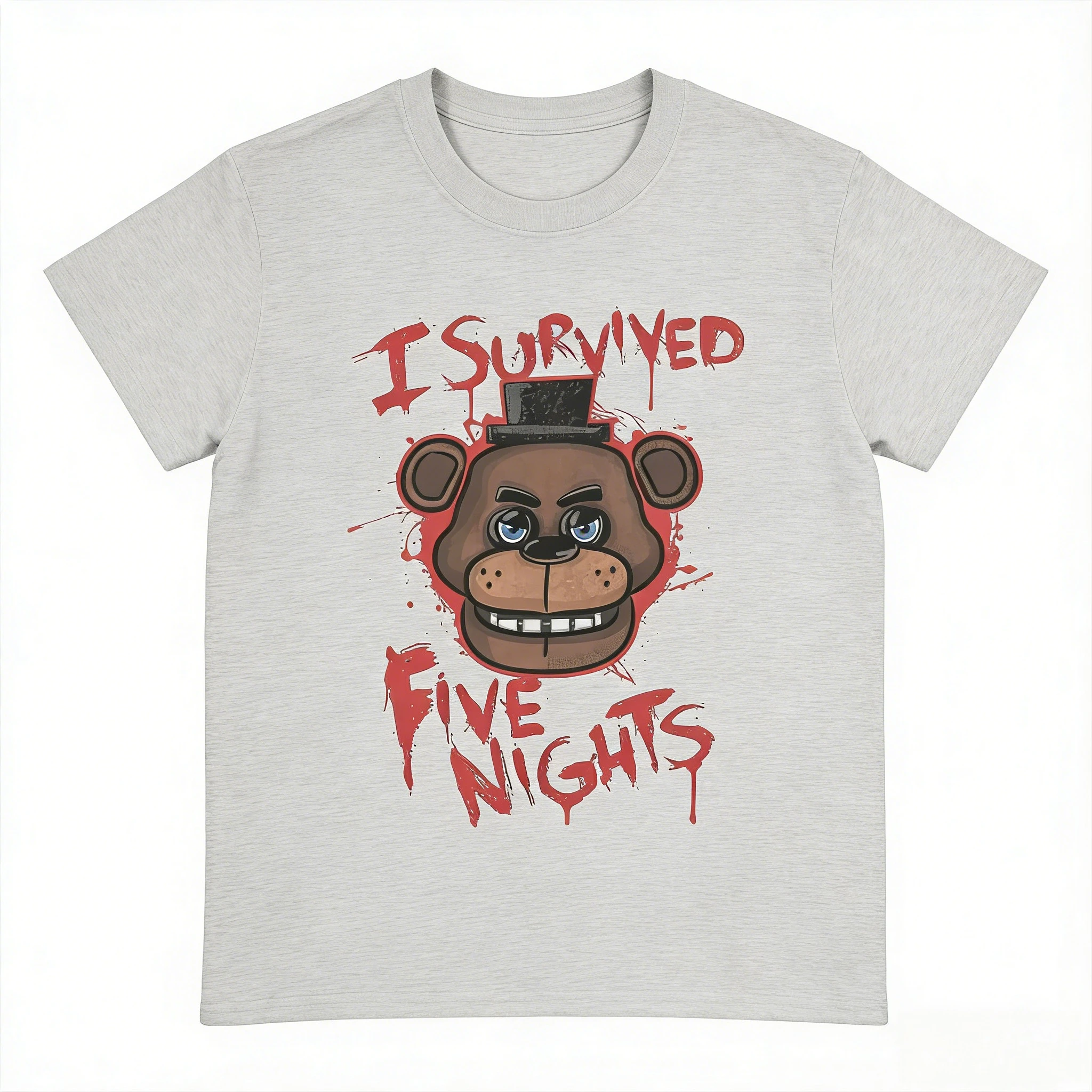 Harajuku Five Nights T-Shirts Men Women At Freddys Novelty Pure Cotton Tee Shirt Round Collar Short Sleeve Oversized Clothing image 4