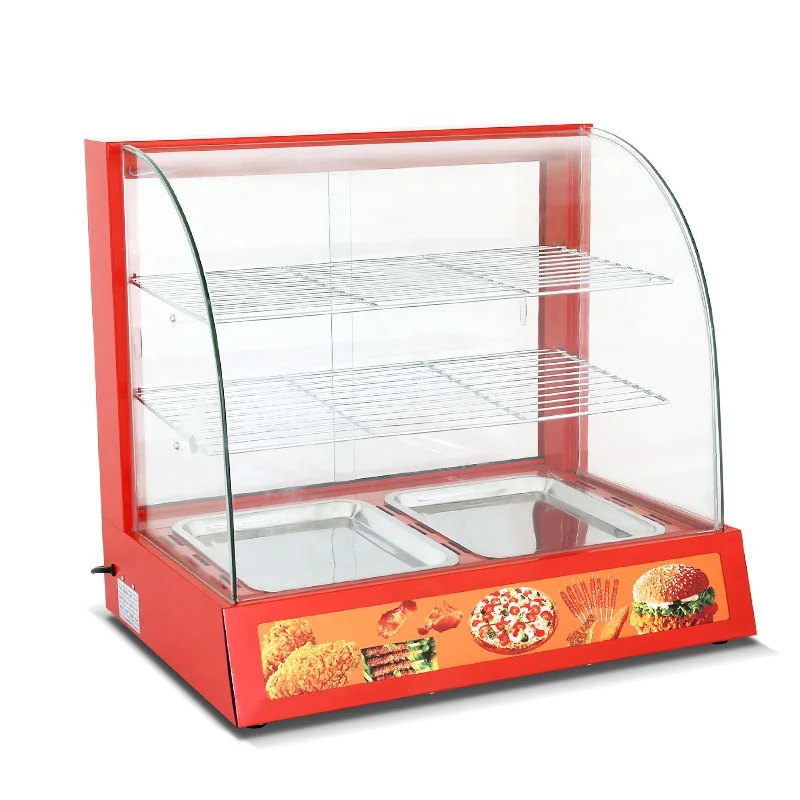 Commercial Table Top  Stainless Steel Hot Food Pizza Pie Electric Heating Food Warming Showcase