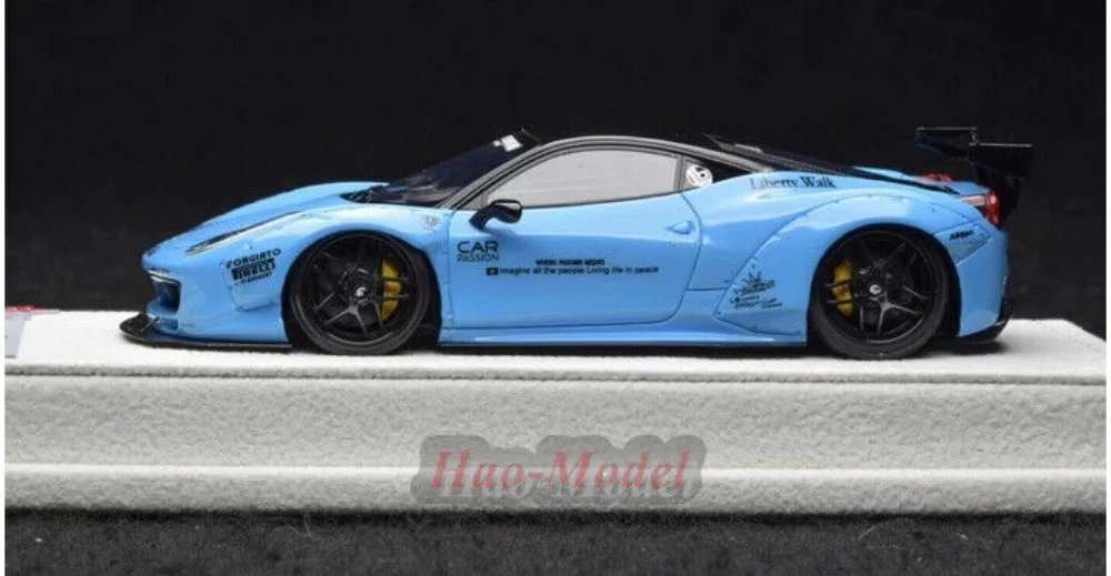 1/43 Liberty Walk For Ferrari 458 Limited Alloy Diecast Car Model Kids Toys Boys Birthday Gifts Hobby Display Collection Blue