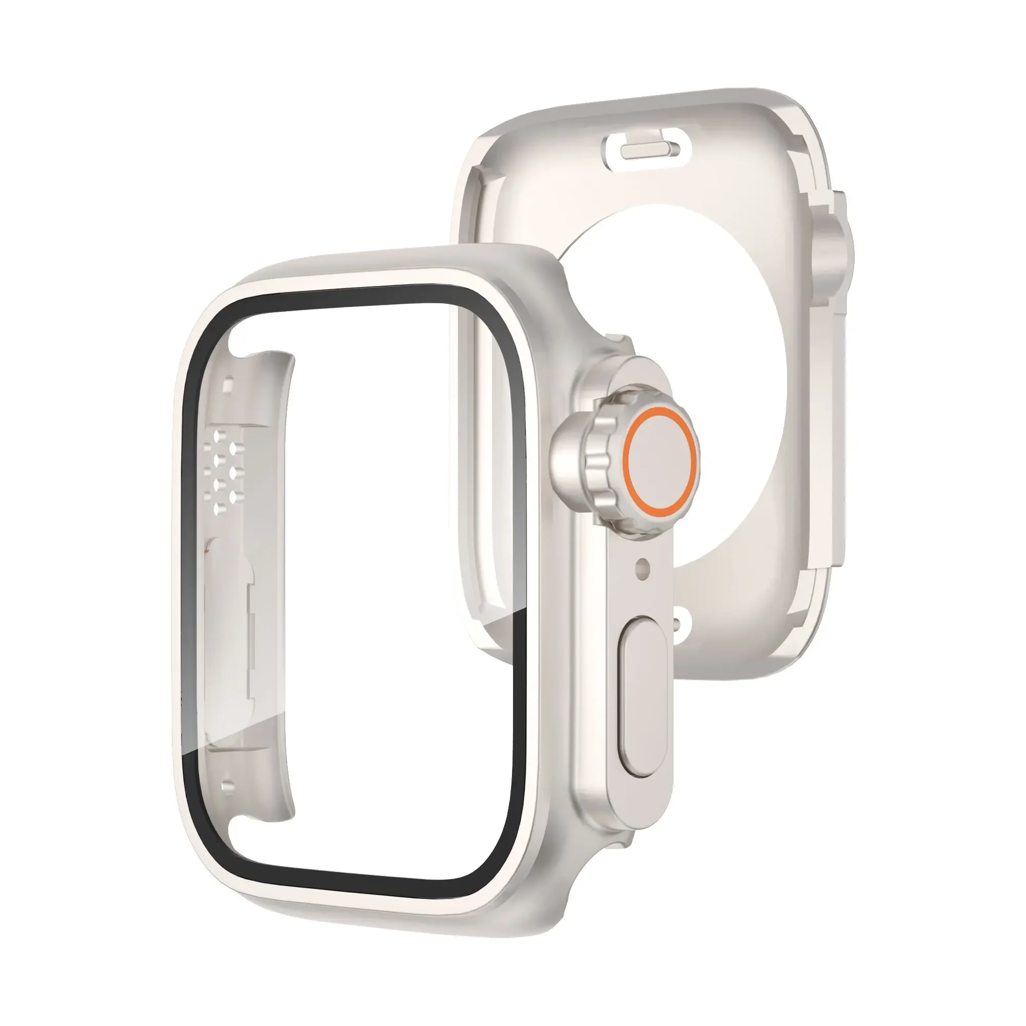 Case Change to Ultra For Apple Watch 45mm 44mm 40mm 41mm Waterproof Tempered Glass Upgrade 360° Full IWatch Series 4 5 6 Se 8 7