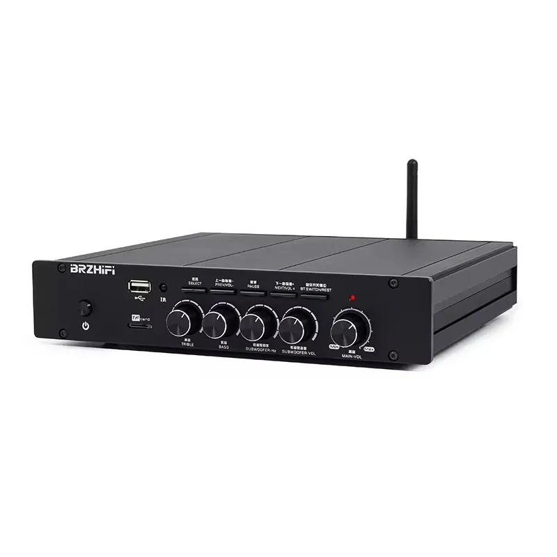 

Brzhifi TPA3255 High Power 2.1 Channel Hifi Digital Power Player USB Card Coaxial BT Amplifier