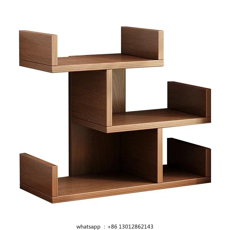 

Книжный шкаф Настольный стол Стеллаж для хранения и хранения Бытовой стол Маленькая книжная полка Спальня Офис Многослойная простая полка