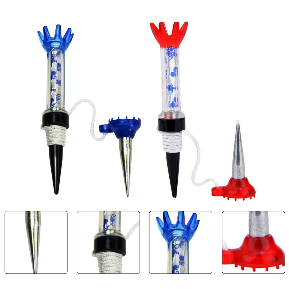 

2Pcs Plastic Golf Ball Tees Golfing Supplies Lightweight Golf Ball Holders for Training Practice Support Golfs Tees