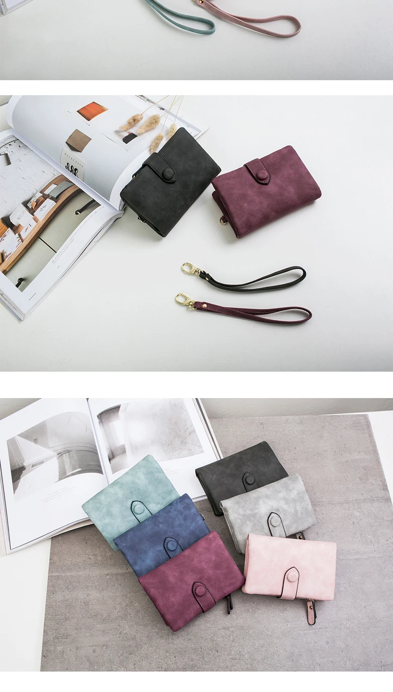 MIYIN 2024 Neue Brieftasche frauen Kurze Koreanische Nette Schnalle Doppel Rabatt Multi Karte Ändern Handtasche – Detail 16