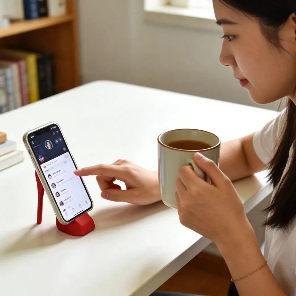 3D Printed High-Heel Phone Stand Anti-slip Universal Smartphones Support Bracket Kawaii Creative Desktop Mobile Phone Holder