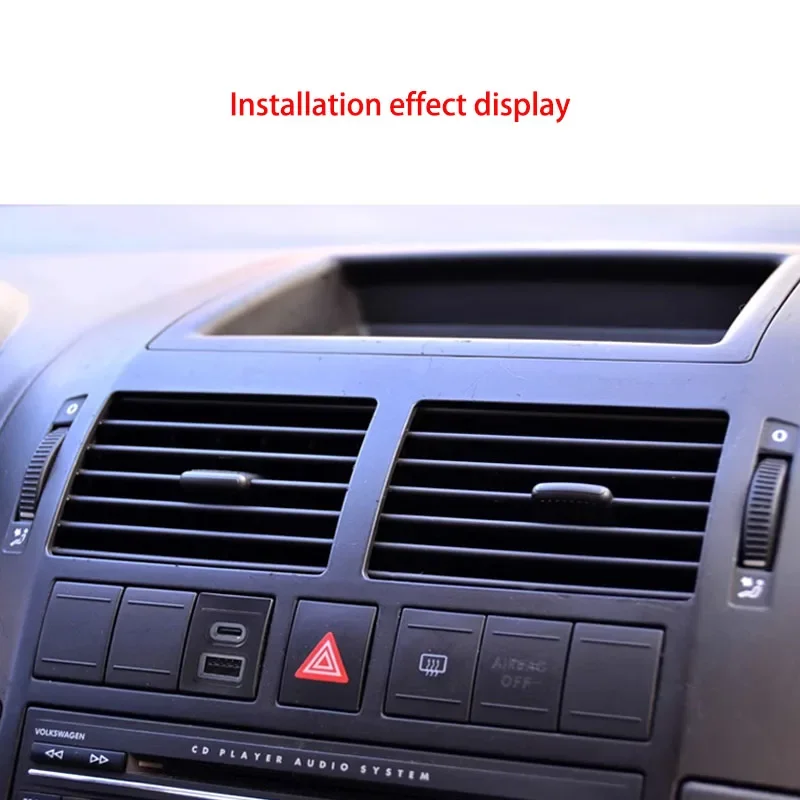 For VW POLO 2004-2011 1PC 12V 24V Dual USB Car Charger Socket with QC3 0 and PD Fast Charging Type C Port Replacement view 6