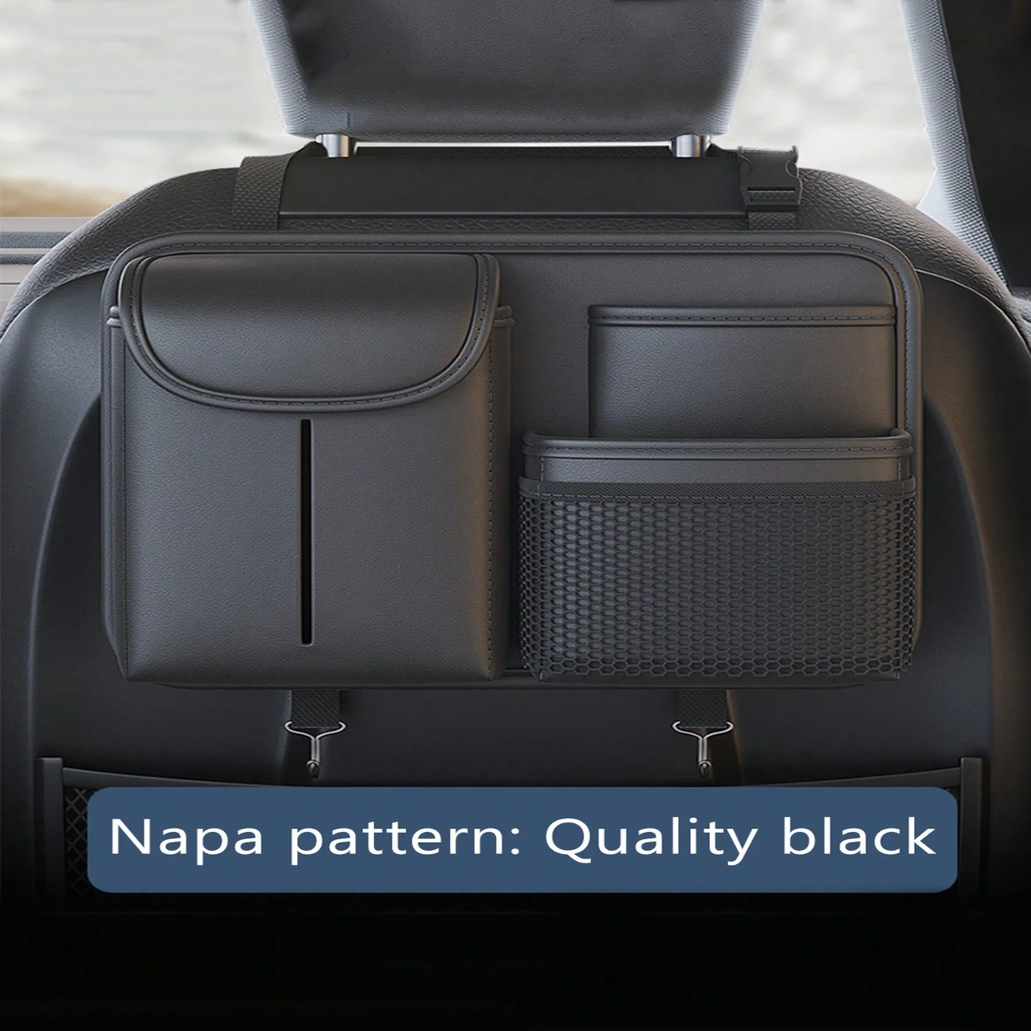 1pc Car , Multi-Functional Car Backseat Hanging  Bag, Tissue Box Holder