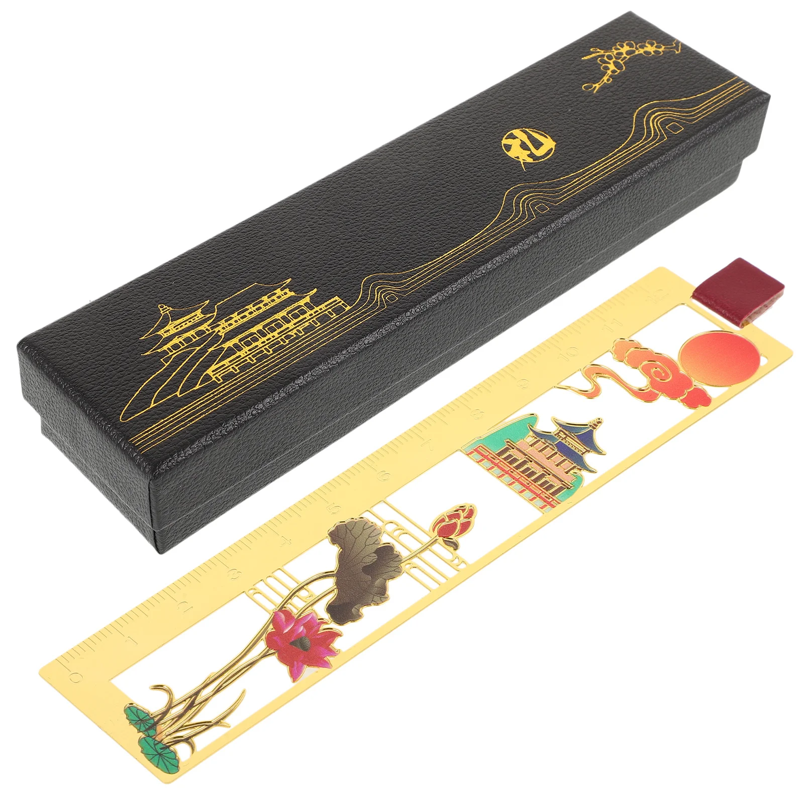 Metal Bookmark Ruler Exquisite Brass Design Multi-Functional Studying Drawing Gift Creative Chic Book Accessories