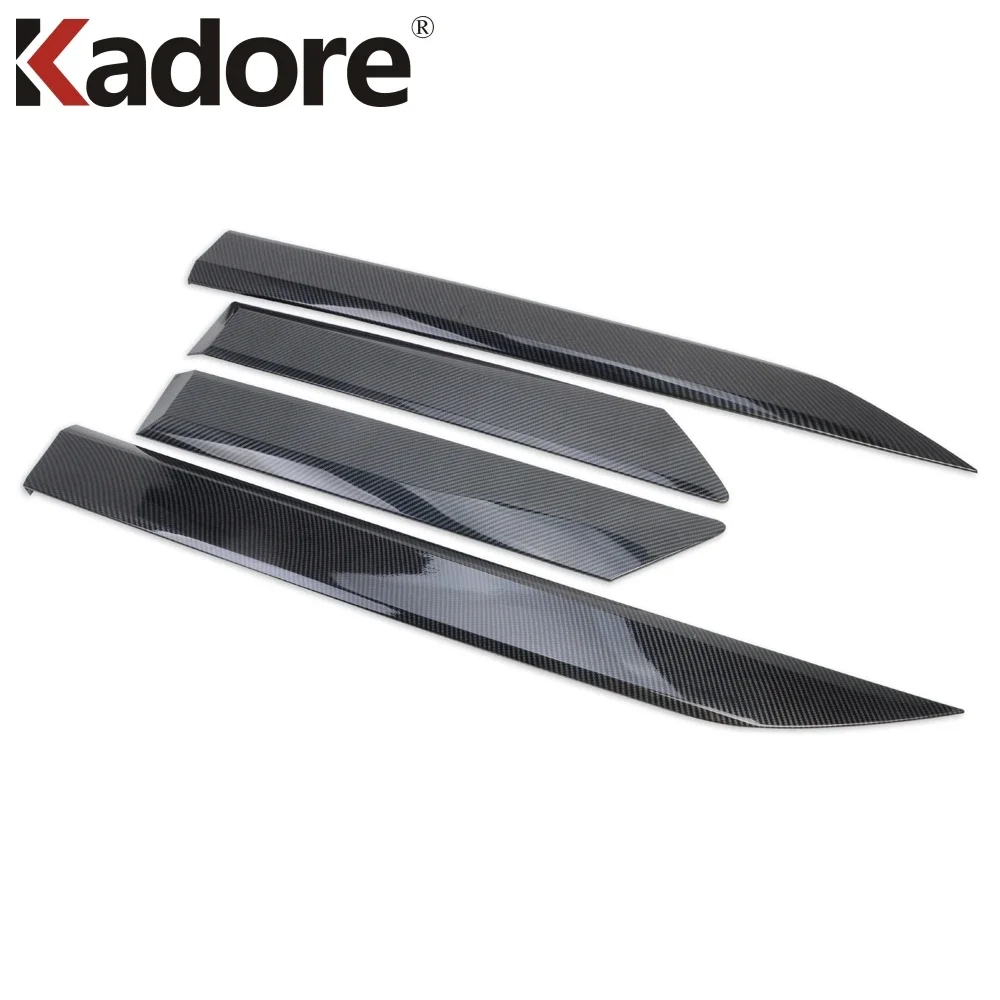 Side Door Body Trim For Kia Seltos 2019 2020 2021 2022 Carbon Fiber Car Accessories Door Panel Streamer Molding Garnish Strip