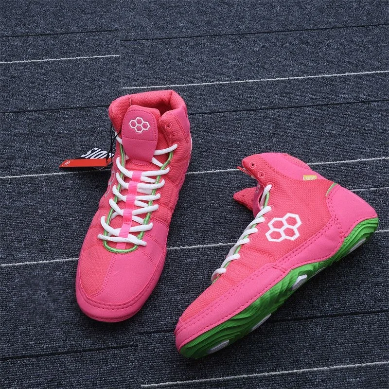 Professional Wrestling Shoes Men Women Blue Pink Boxing Shoes Unisex Breathable Fighting Shoes Youth Designer Training Shoe