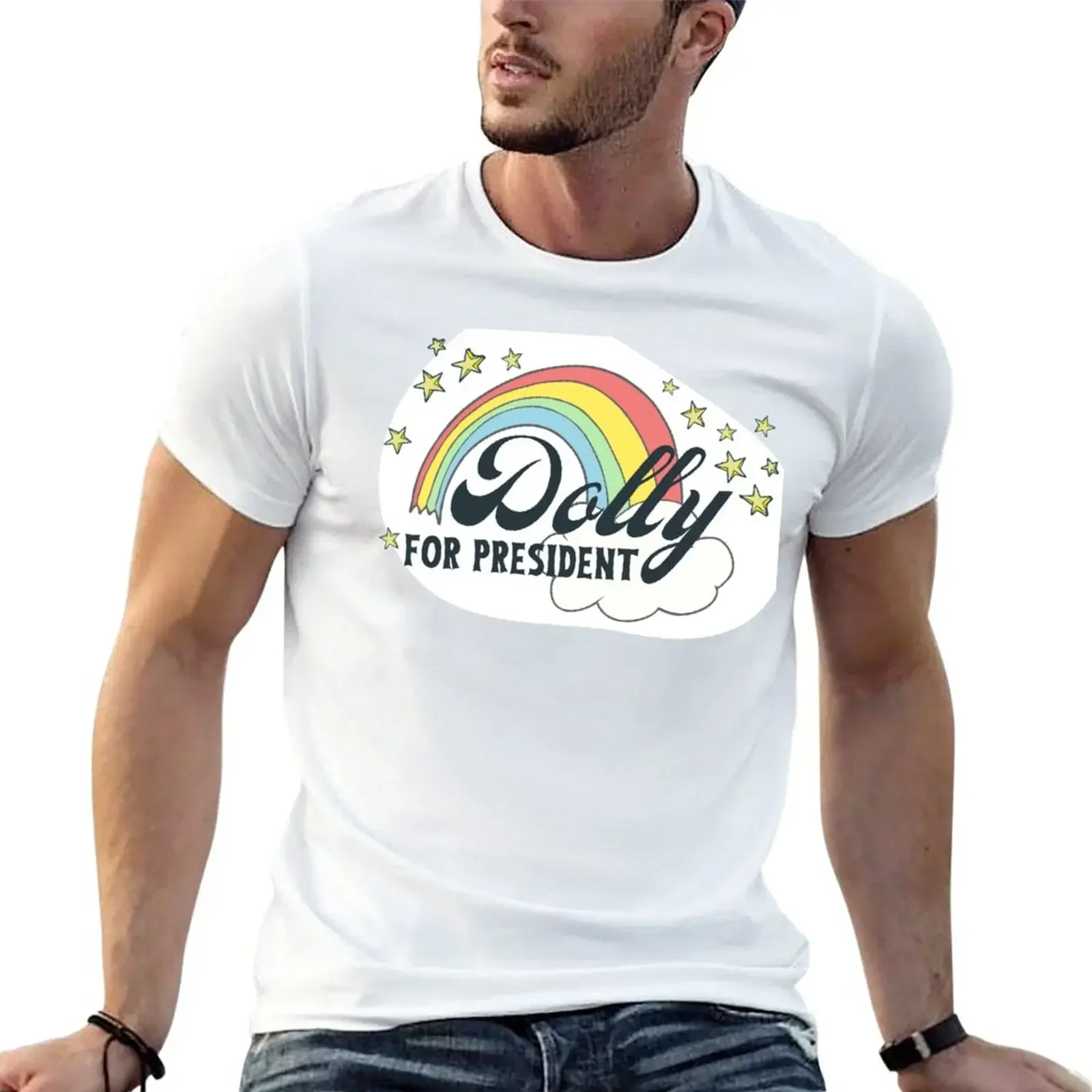 New Dolly Parton for President T-Shirt Tee shirt sweat shirts Short sleeve tee t shirts for men cotton