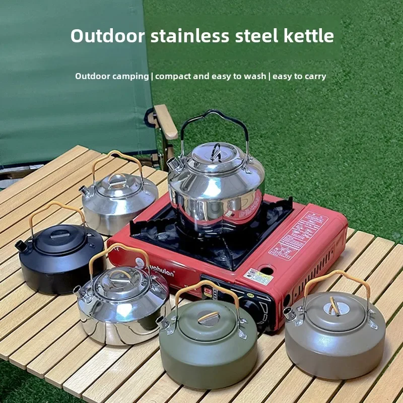 

Outdoor Camping Universal Kettle, Mountaineering Fishing Cassette Stove, Picnic Picnic Teapot Portable