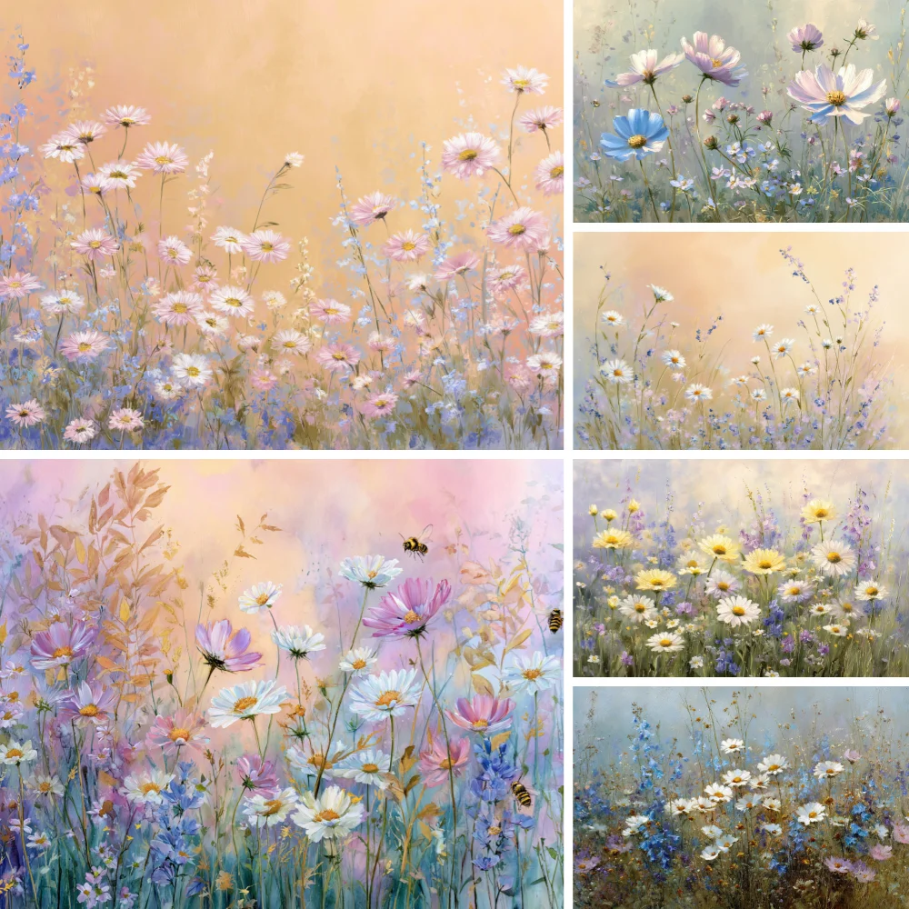 

Wildflower Garden Abstract Photography Background and Party Banner Holiday Party Home Decoration Wedding Portrait Photography