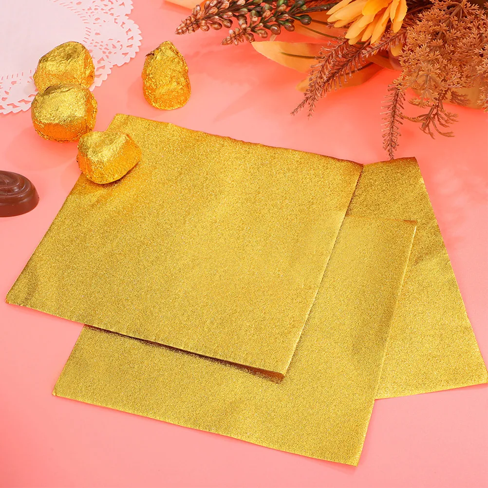 100Pcs Candy Wrapping Paper Aluminum Foil Chocolate Wrappers for DIY Chocolates Caramels Sweet Treats Party Wedding view 2