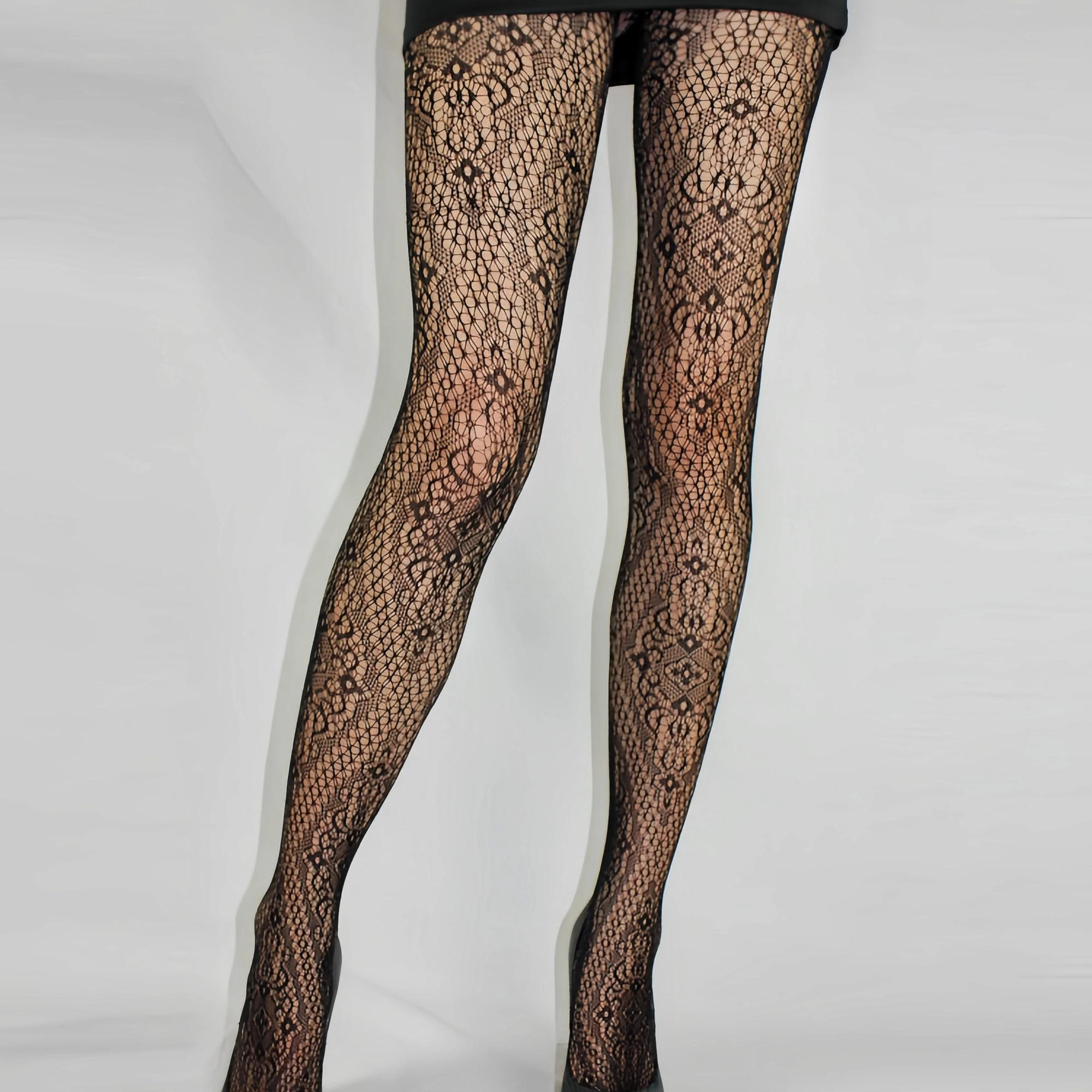 1Piece Jacquard Rose Flower Fishnet Stockings Sexy Stocking Seamless  Pantyhose Lady Tights Girl Body