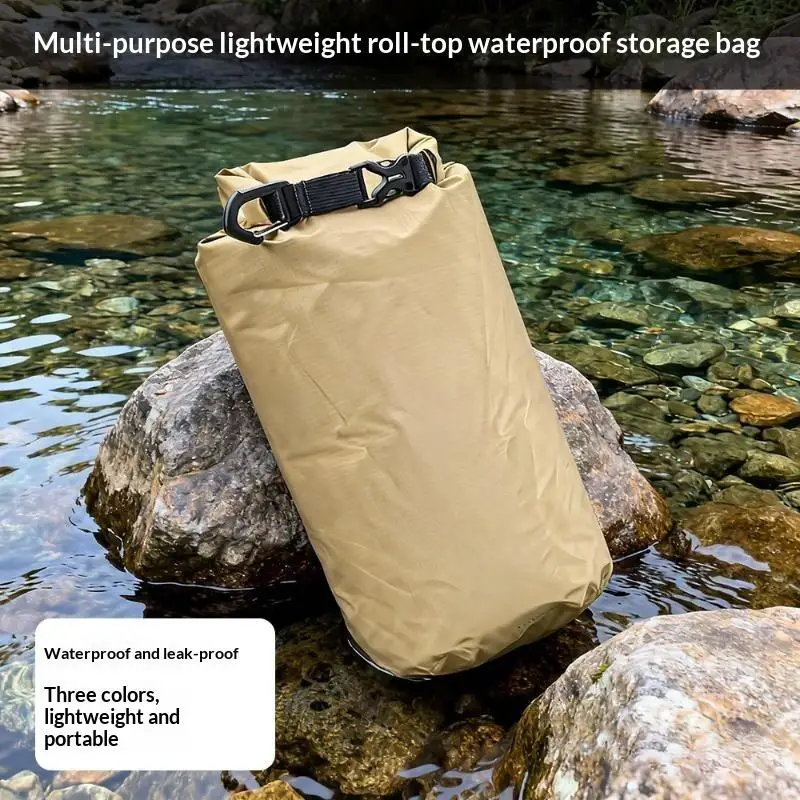 Foldable Outdoor Dry Bag Waterproof Large Capacity Roll-Top Lightweight for Hiking Boating Rafting Camping Travel Trips